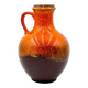 Vase boule à anse Jasba en céramique orange, 1970