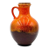 Vase boule à anse Jasba en céramique orange, 1970