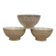 3 small faceted bowls