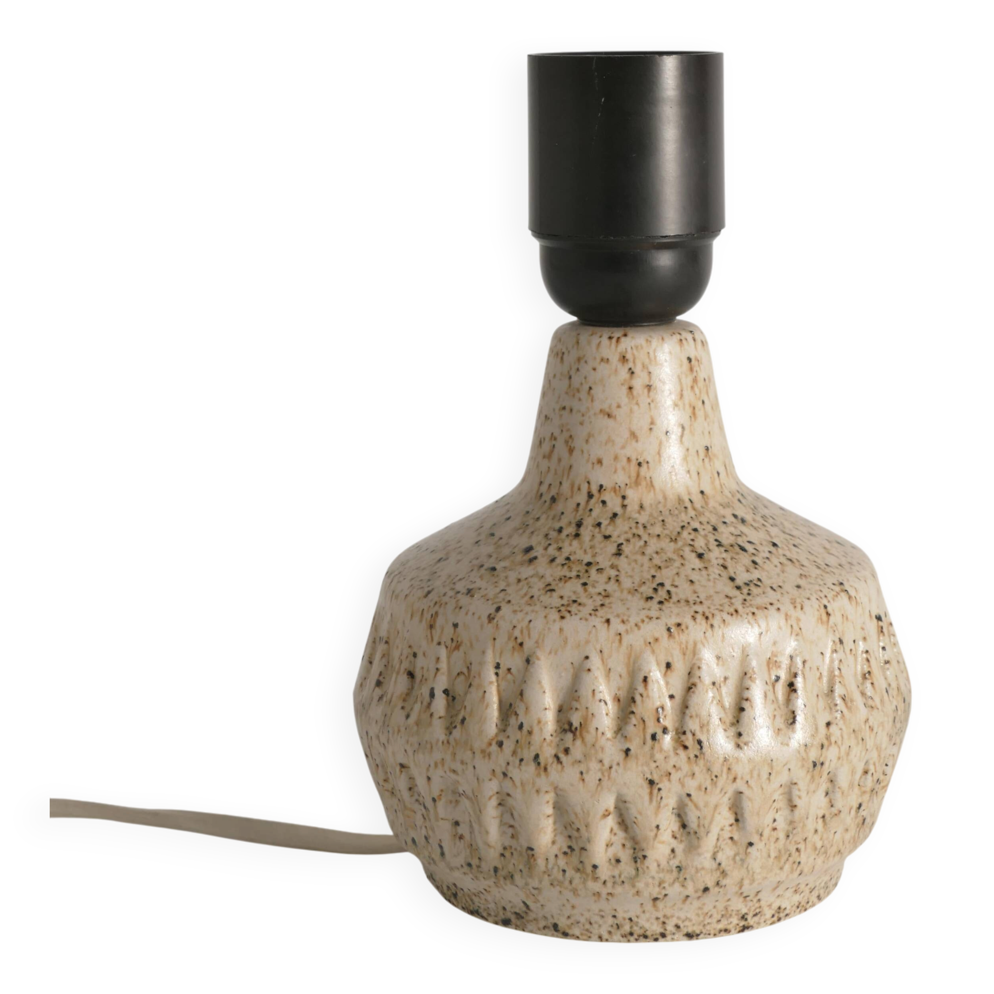 Mid-Century Modern Brown Speckled Stoneware Table Lamp by EGO, Sweden 1960s