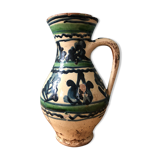 Enamelled terracotta water pitcher