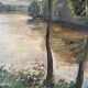 Oil on canvas "By the River", signed