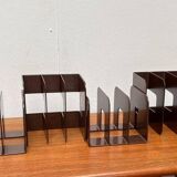 Mid-century Swedish space age magazine and vinyl rack by Sven-Eric Juhlin for Gustavsberg, 1960s, set of 5.