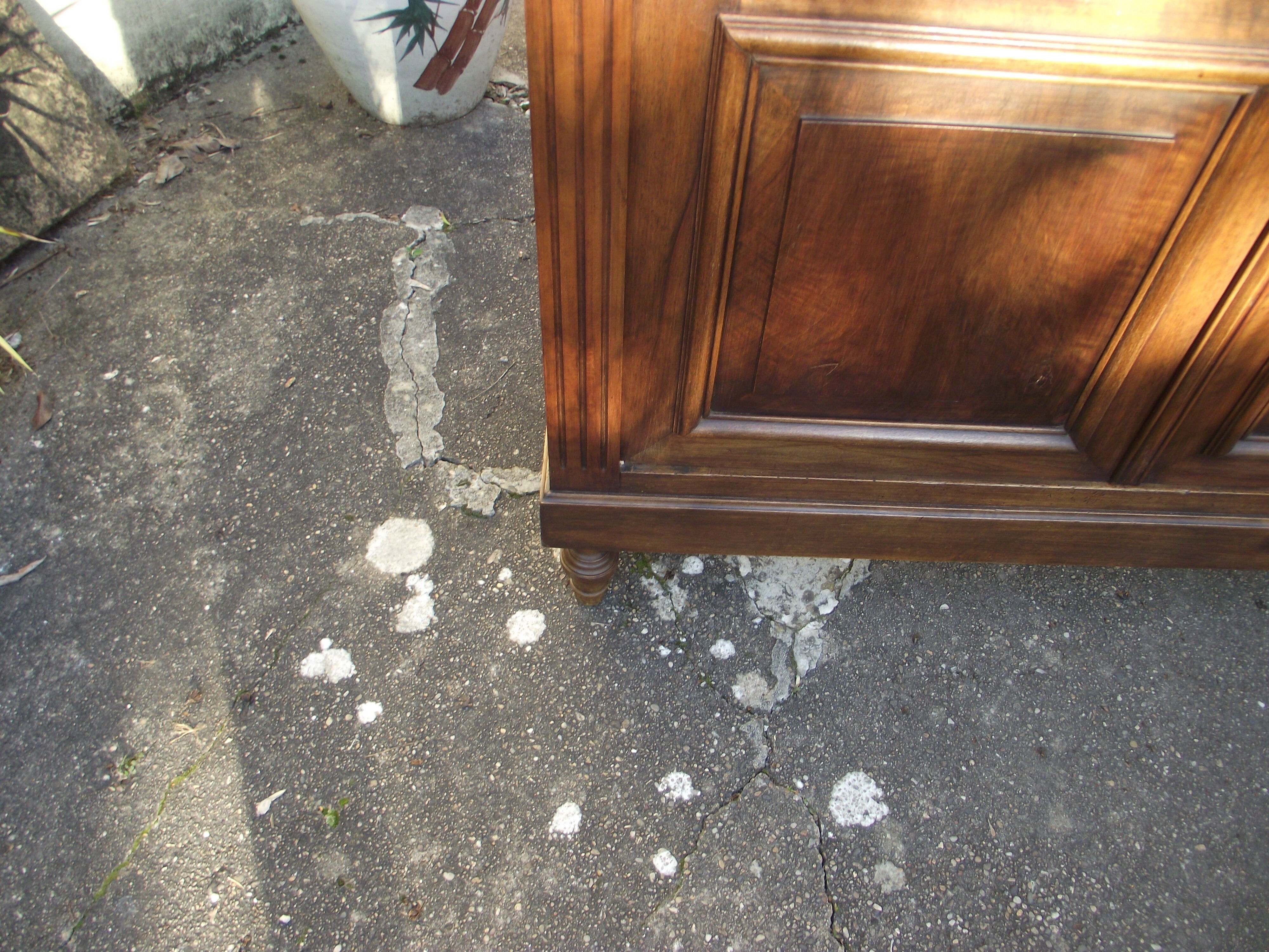 Solid walnut bookcase late 19th early 20th