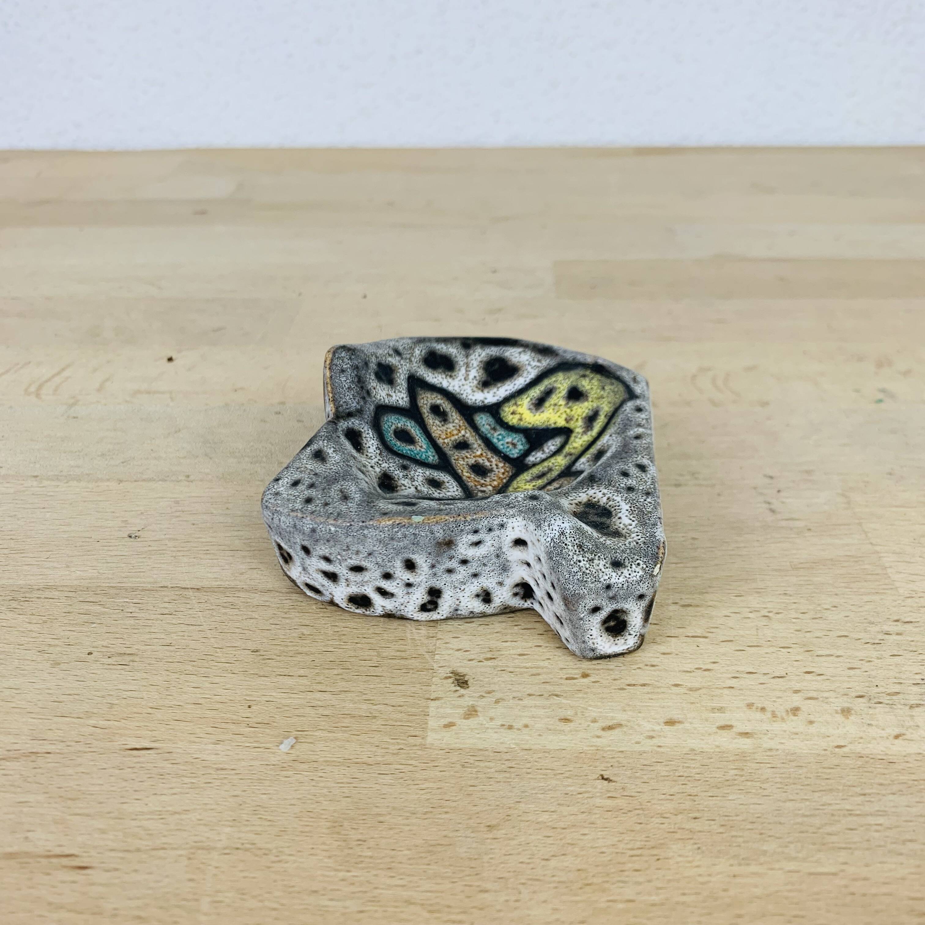 Ceramic pocket emptier by Marius Bessone in Vallauris, ashtray