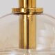 Vintage Set of three Glashutte Limburg hanging lamps, 1960s Germany.