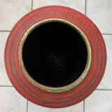 Large ceramic red vase by Scheurich Germany model 517-45