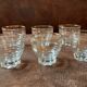 Set of 6 crystal digestive glasses