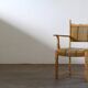 Vintage Danish Solid Oak Brutalist Armchair, Henning Kjærnulf style, 1960s
