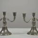 Rare pair of Pewter Candle Holders, Model 224 by GAB Tenn, Sweden, 1932