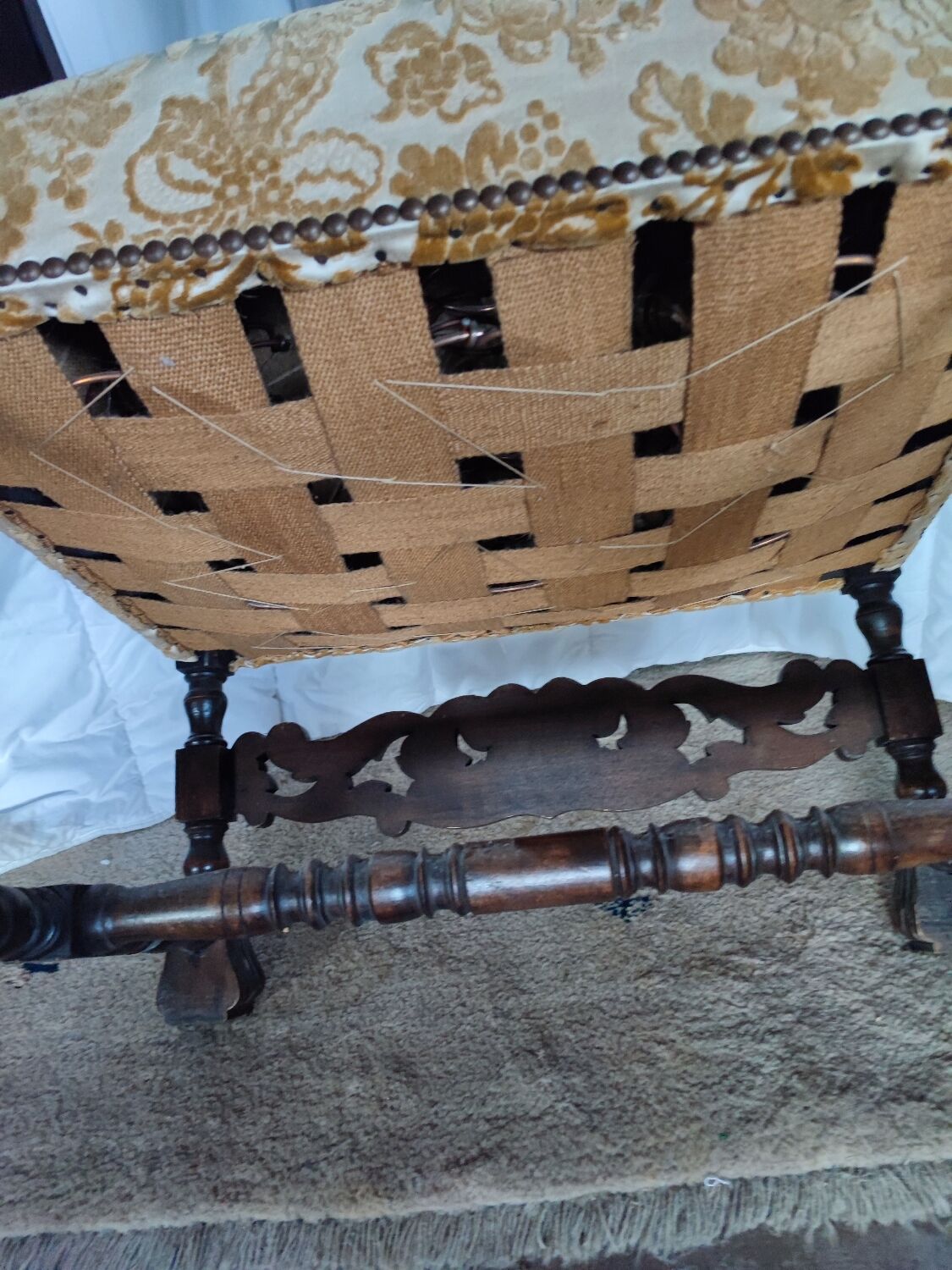 19th century armchair with original tapestry