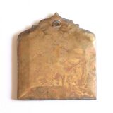 Moroccan brass mirror with bone inlays, 70s