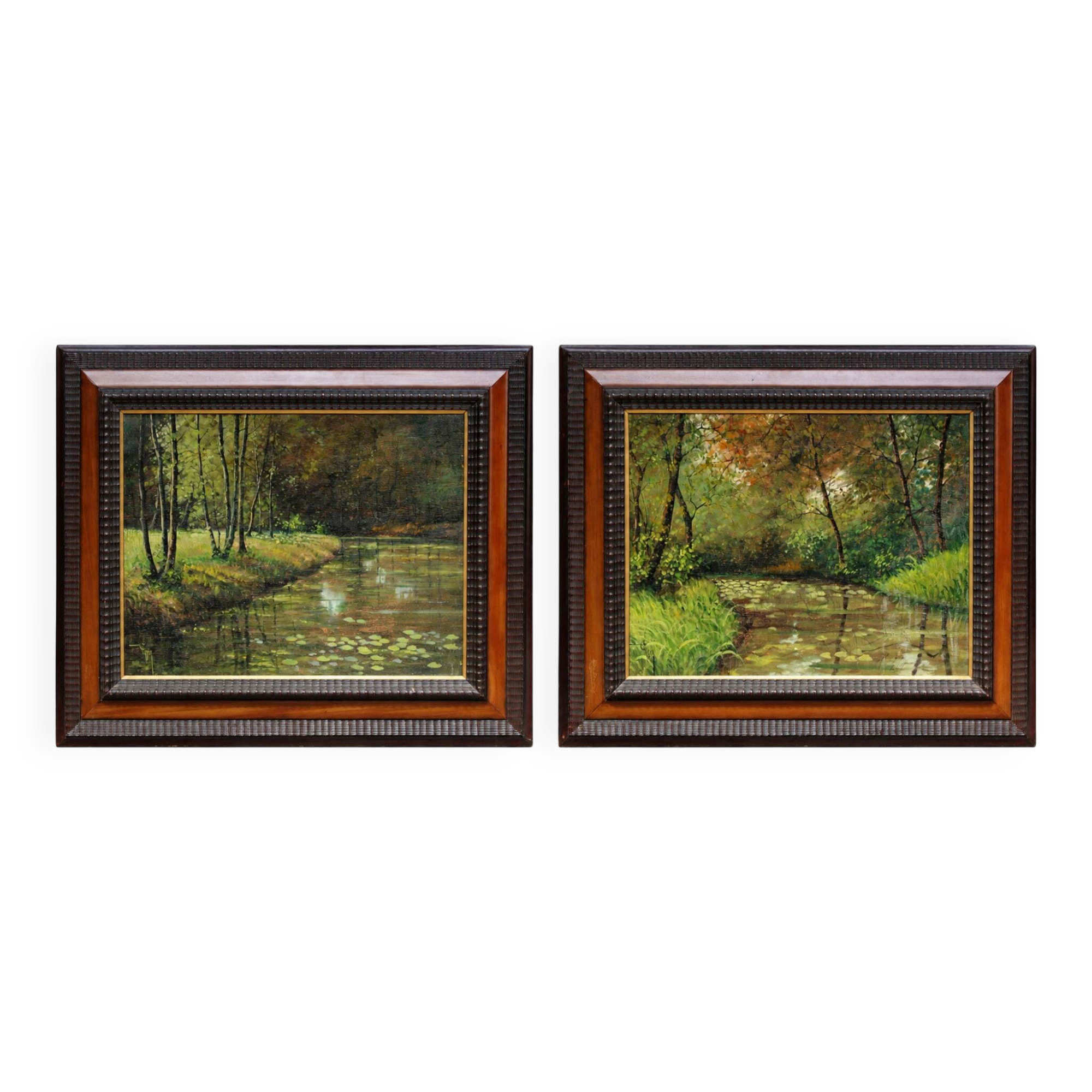 Paire de peintures Carlo Vason