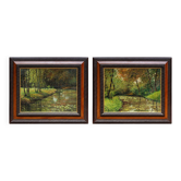 Paire de peintures Carlo Vason