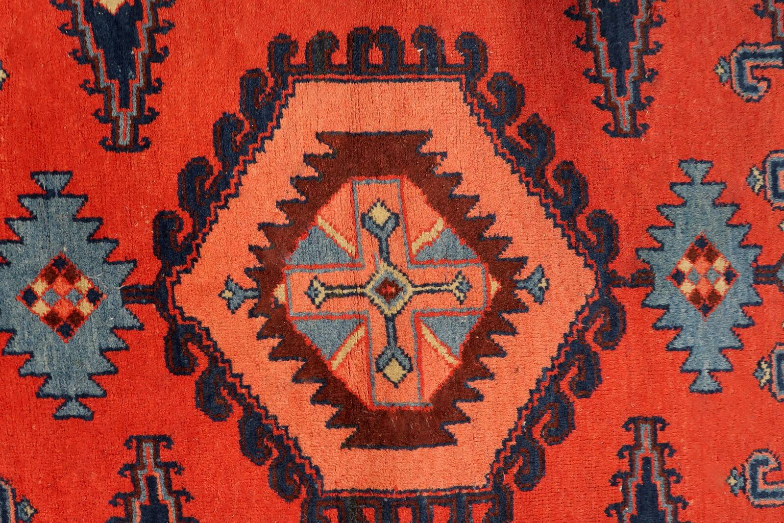 Tapis Hamadan vintage fait main en laine – 109 x 147 cm - 1C1039