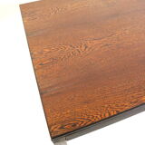 Vintage extendable wenge Brutalist dining table from the 1960s
