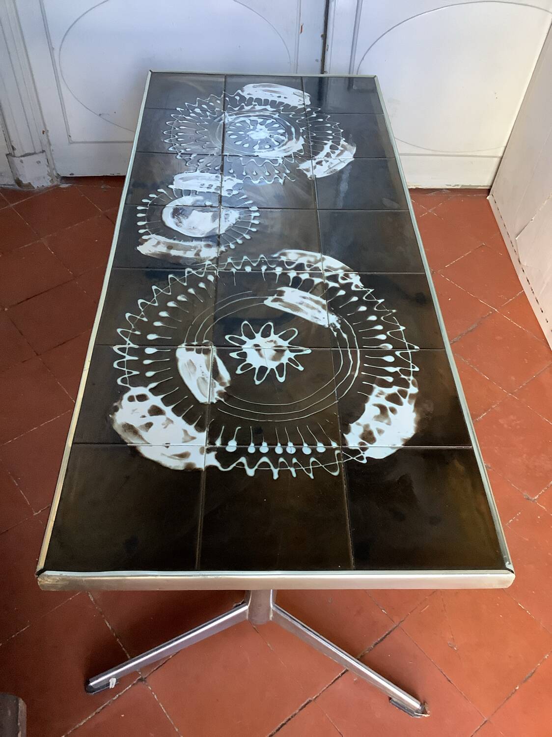 Vintage ceramic coffee table from the 1970s