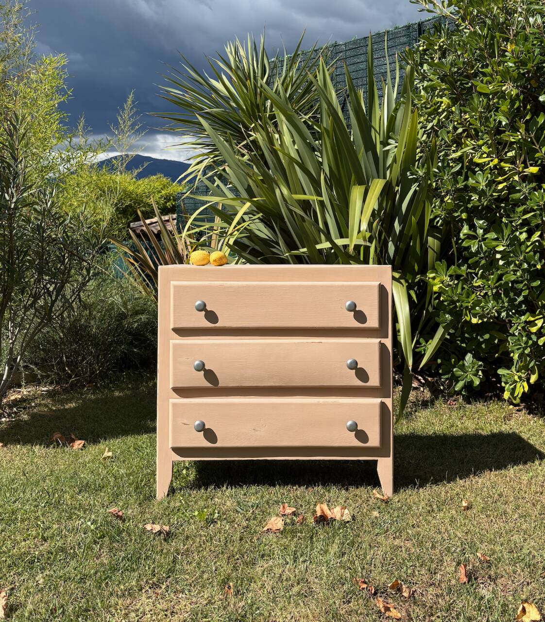 Commode vieux rose