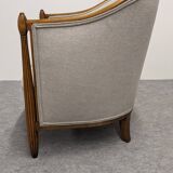 Pair of Art Deco gondola armchairs, France circa 1920