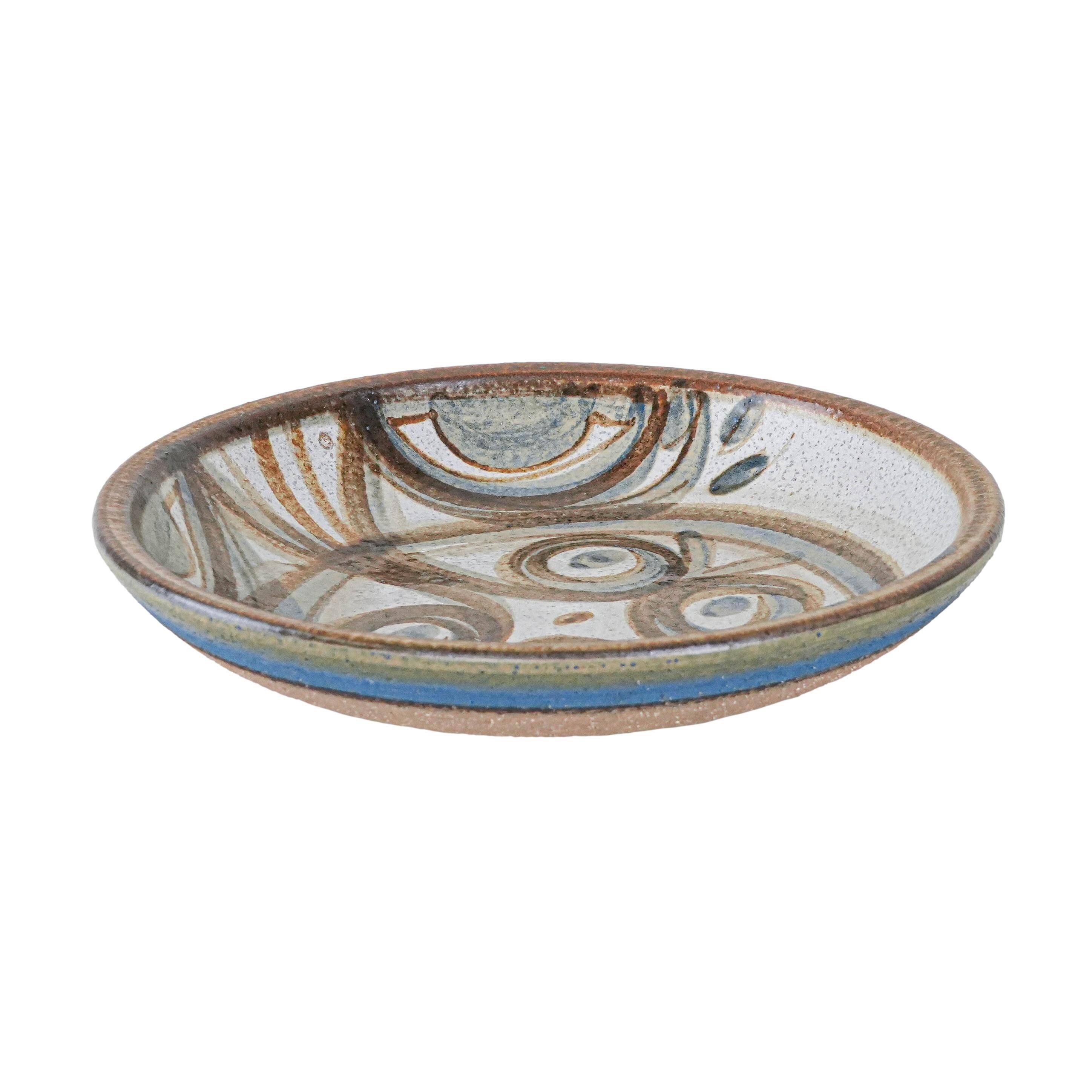Plat en céramique, design danois, années 1960, designers : N. Backhausen & P. Brandb.