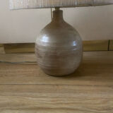 Vintage stoneware lamp signed