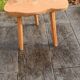 Table d'appoint bois brut style brutaliste organique