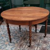 Half-moon walnut table