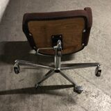 1970 wheeled wool office chair