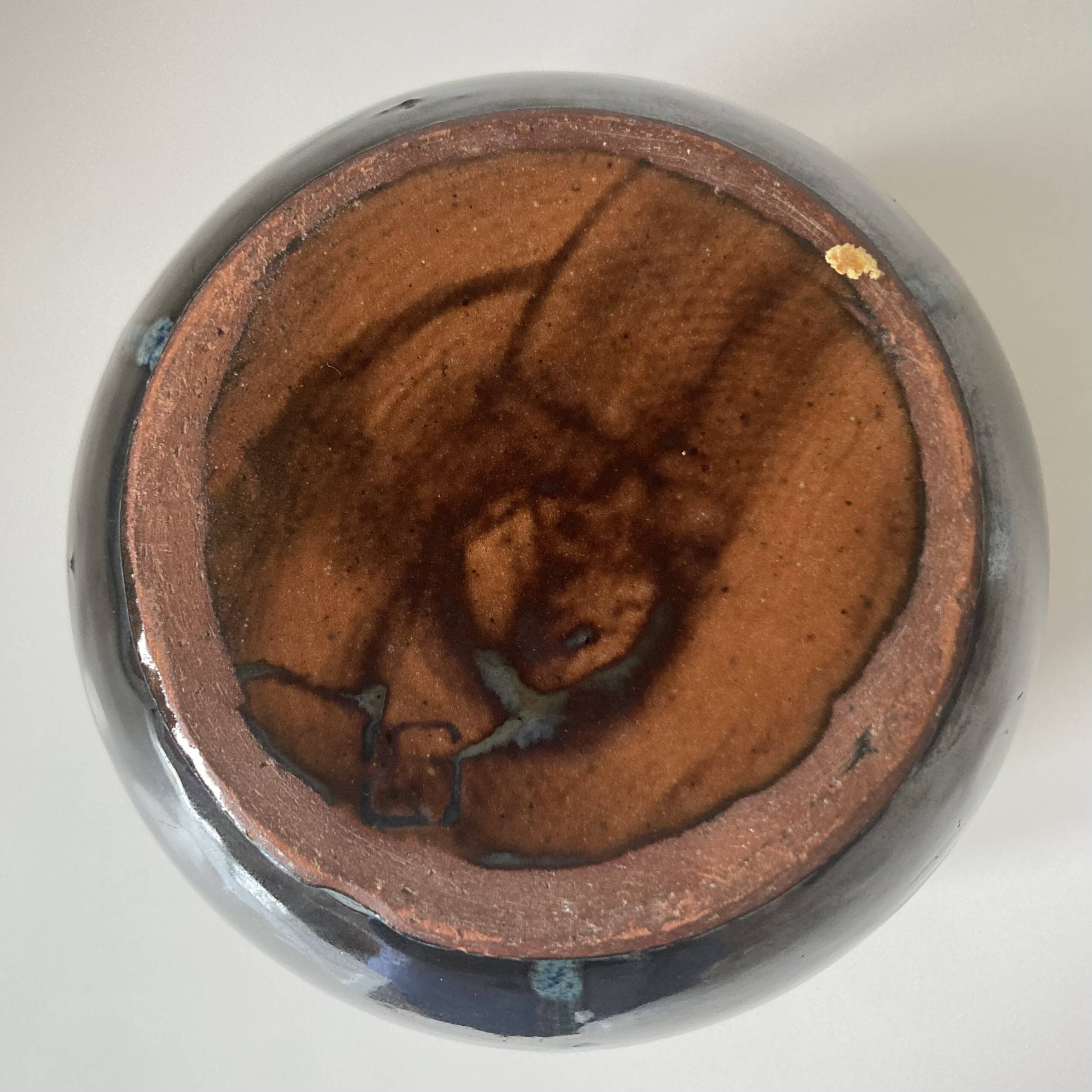 Beautiful ceramic vase with floral decoration by Paul Jacquet dating from the 1930s