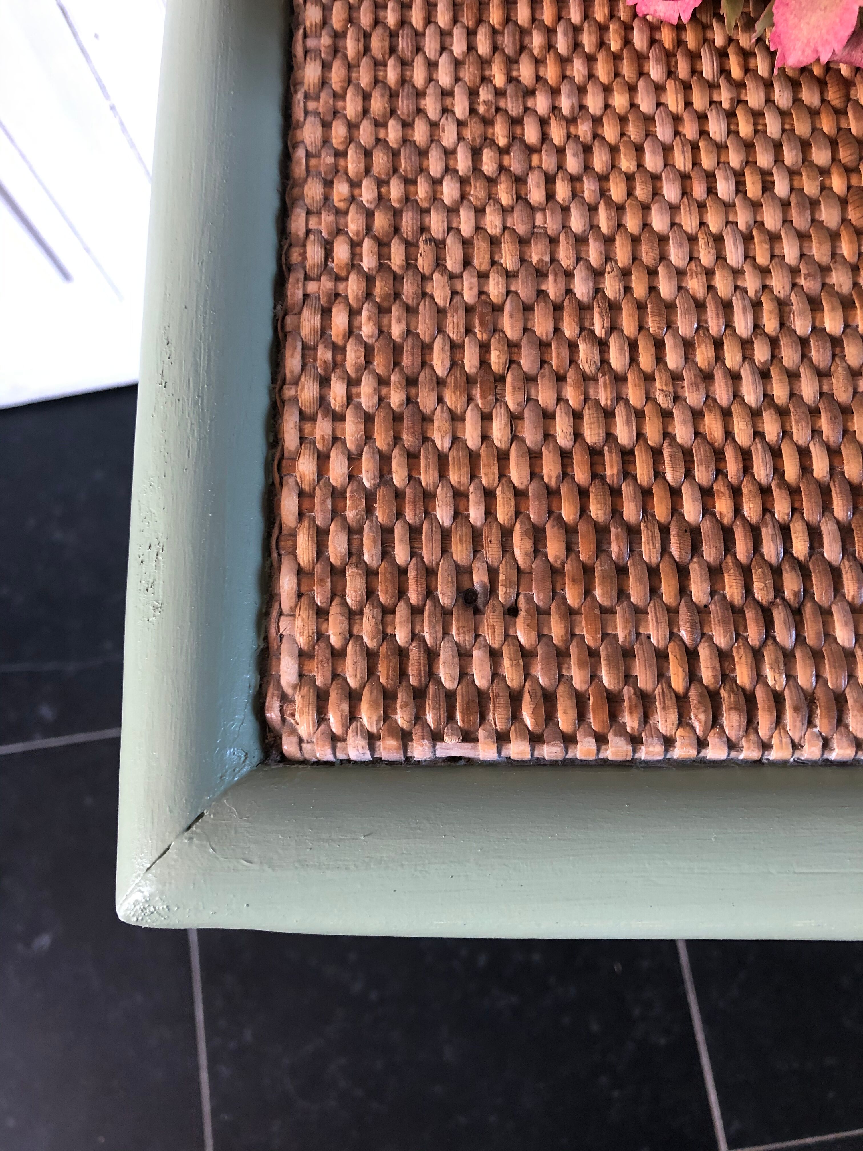 Rattan dressing table with mirror