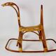 Rattan rocking horse, vintage
