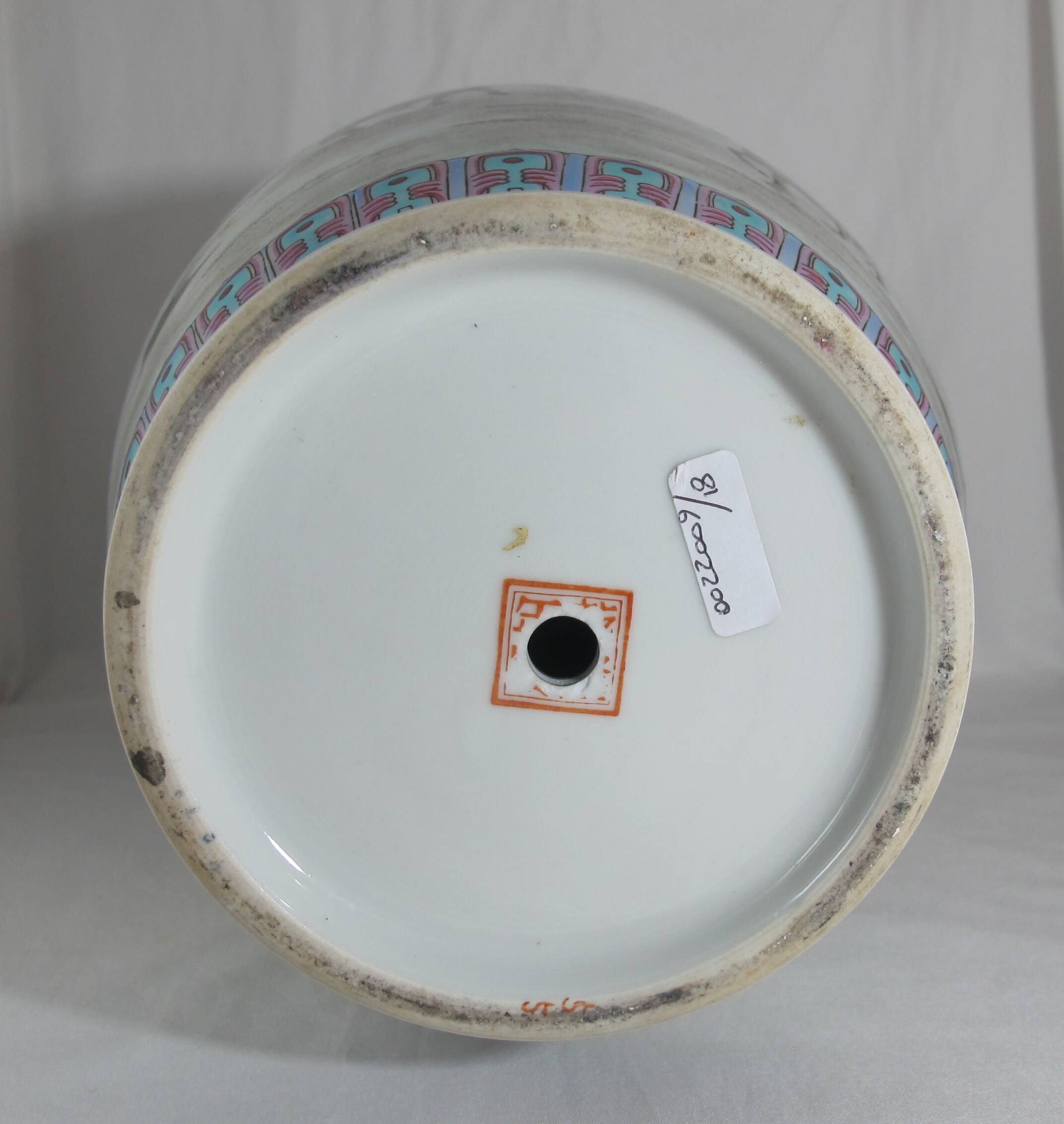 Large Chinese famille rose porcelain vase China 20th century