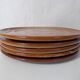 5 vintage signed stoneware flat plates