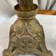 Paire de piques-cierges d’église en bronze et laiton