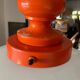 Space Age pendant light in opaline and wood
