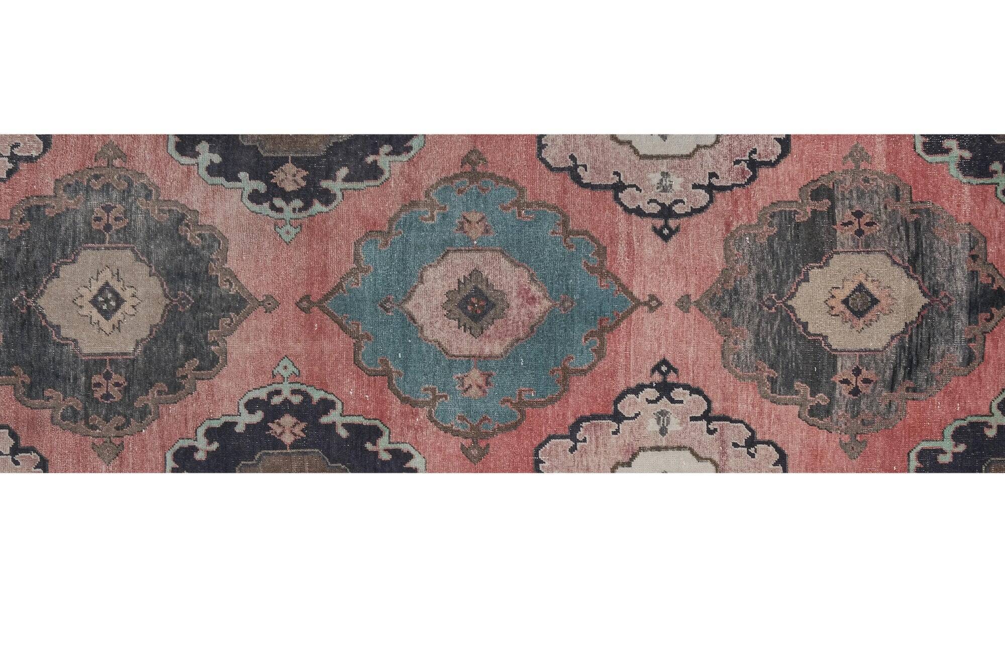 Vintage Turkish hallway rug 86x780 cm