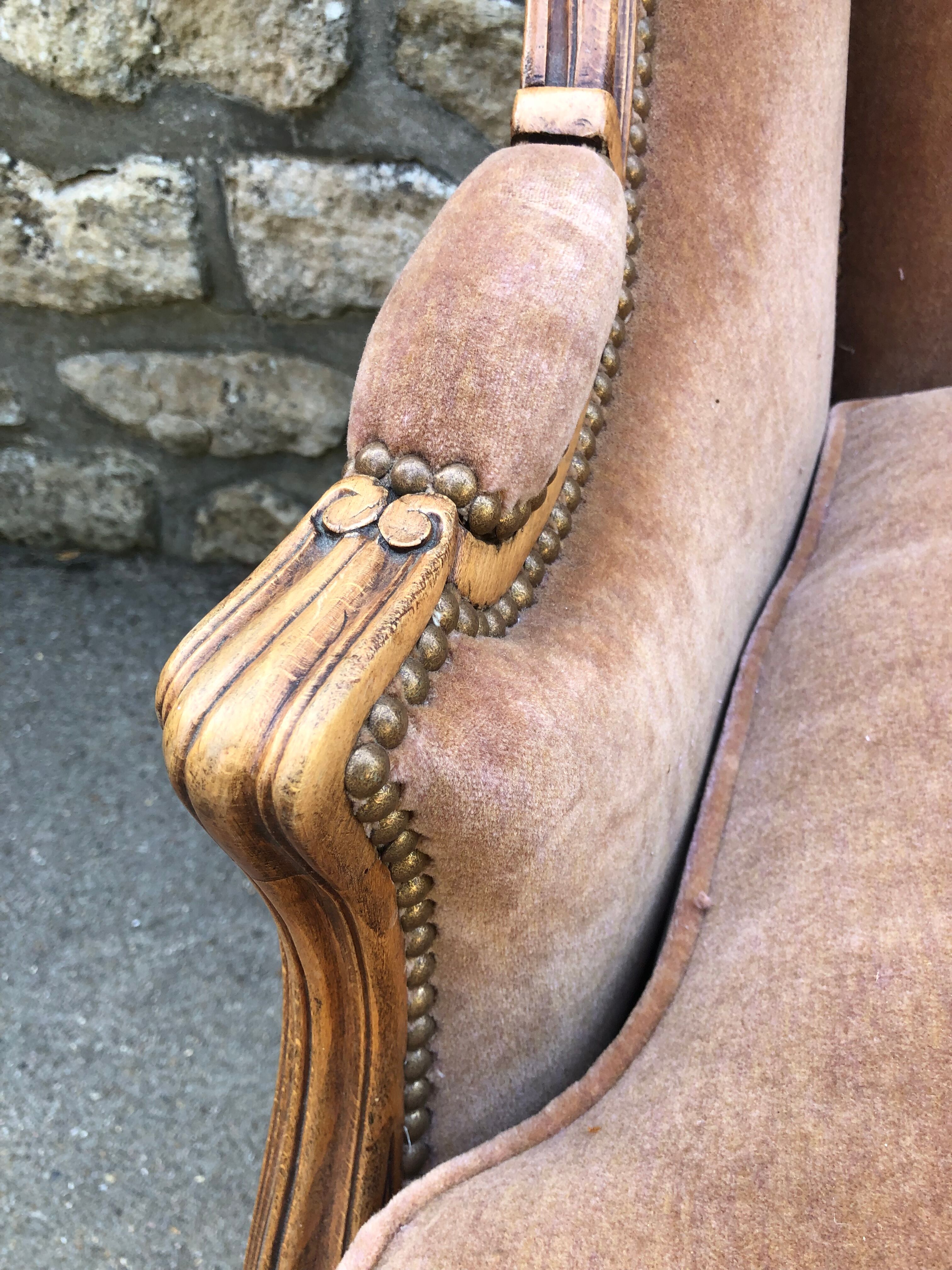 Louis XV style shepherdess armchair