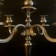 2 candlesticks, candelabras, silver metal, 5 flames, 37 cm