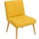 Yellow fabric armchair