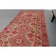 1970s Turkish Hand-Knotted Wool Cotton Pink Runner Rug 80x310