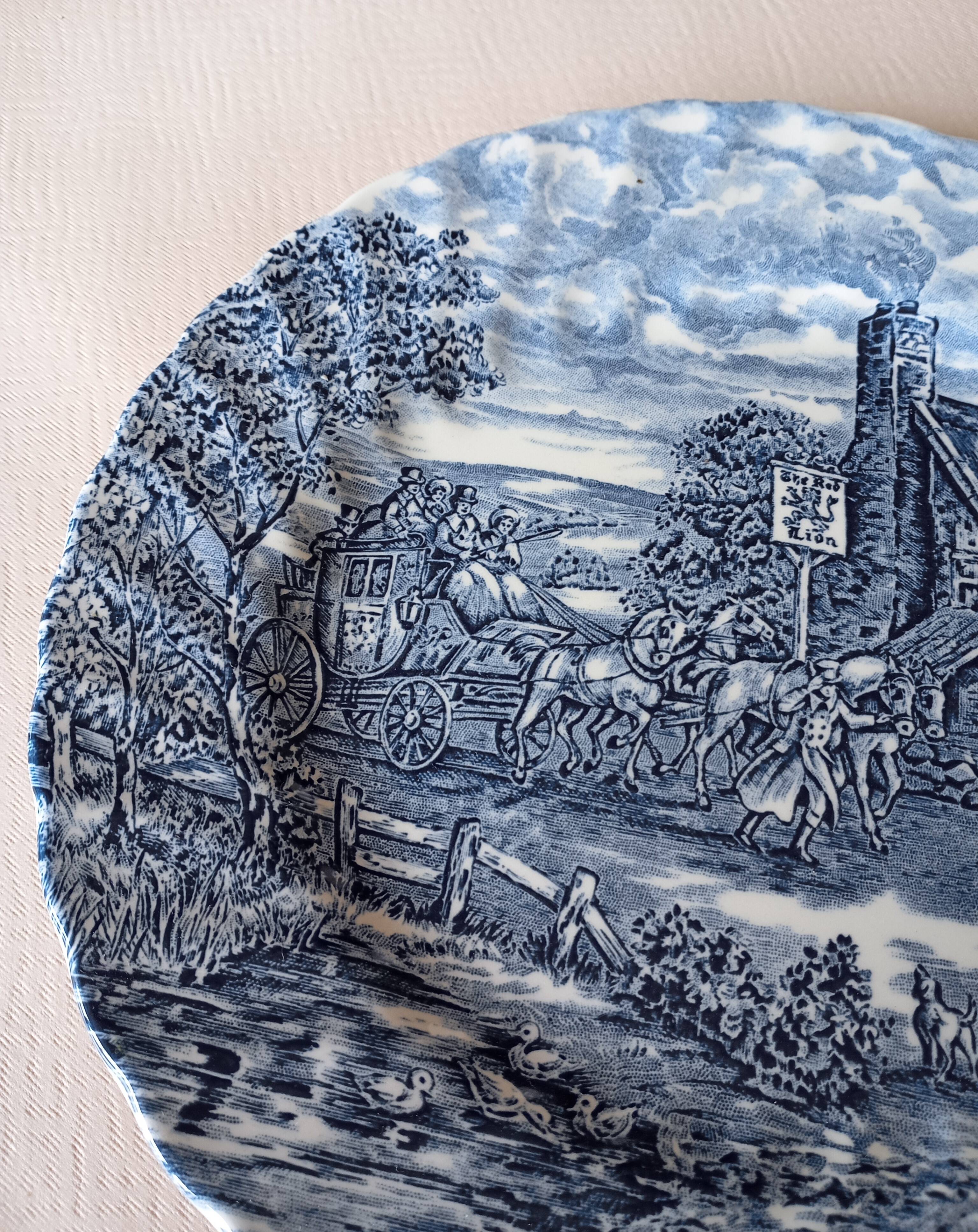 6 English Bursley "The Posthouse" dinner plates