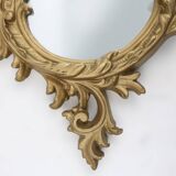 20th Century Belgium gold framed mirror in Louis XV style