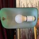 Notary desk lamp, banker, tilting green opaline library