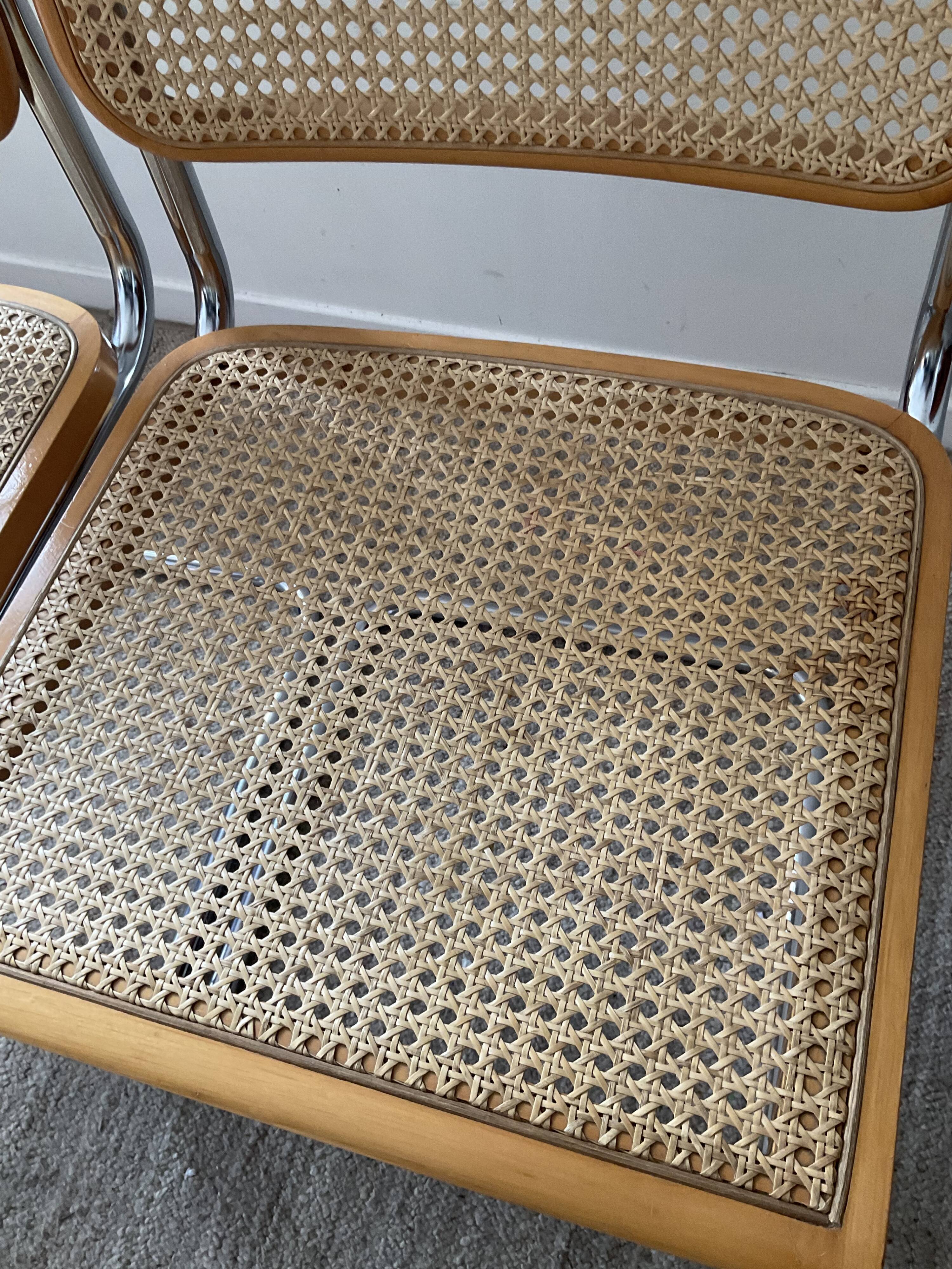 Pair of chairs Marcel Breuer Cesca B32