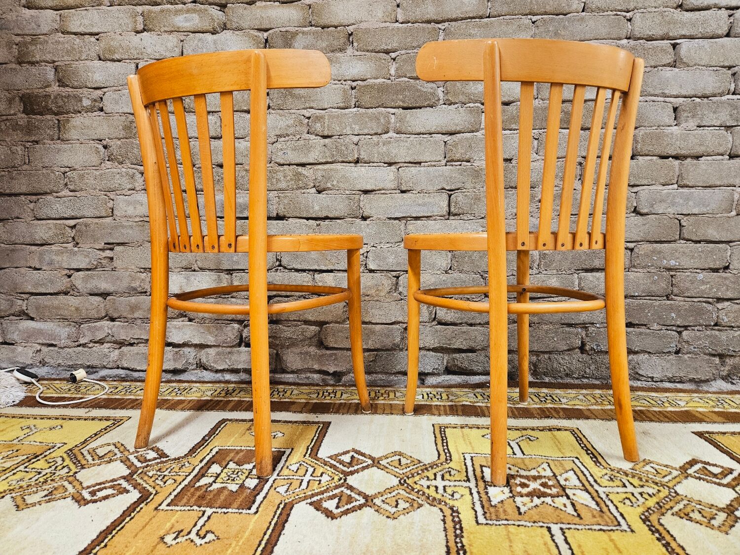 Pair of chairs bistrot 1960s vintage