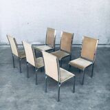 Italian Hollywood Regency Style Modernist Dining Chairs, 1970s, Set of 6