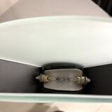 Italian steel tear plate and glass floor lamp 1980’s.