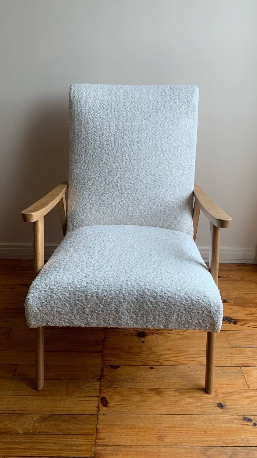 Vintage 70s boucle armchair