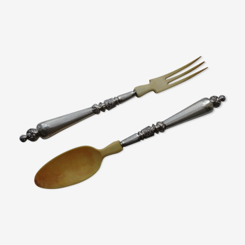 Solid silver service cutlery minerva - late XIXth goldsmith Emile Ziegler