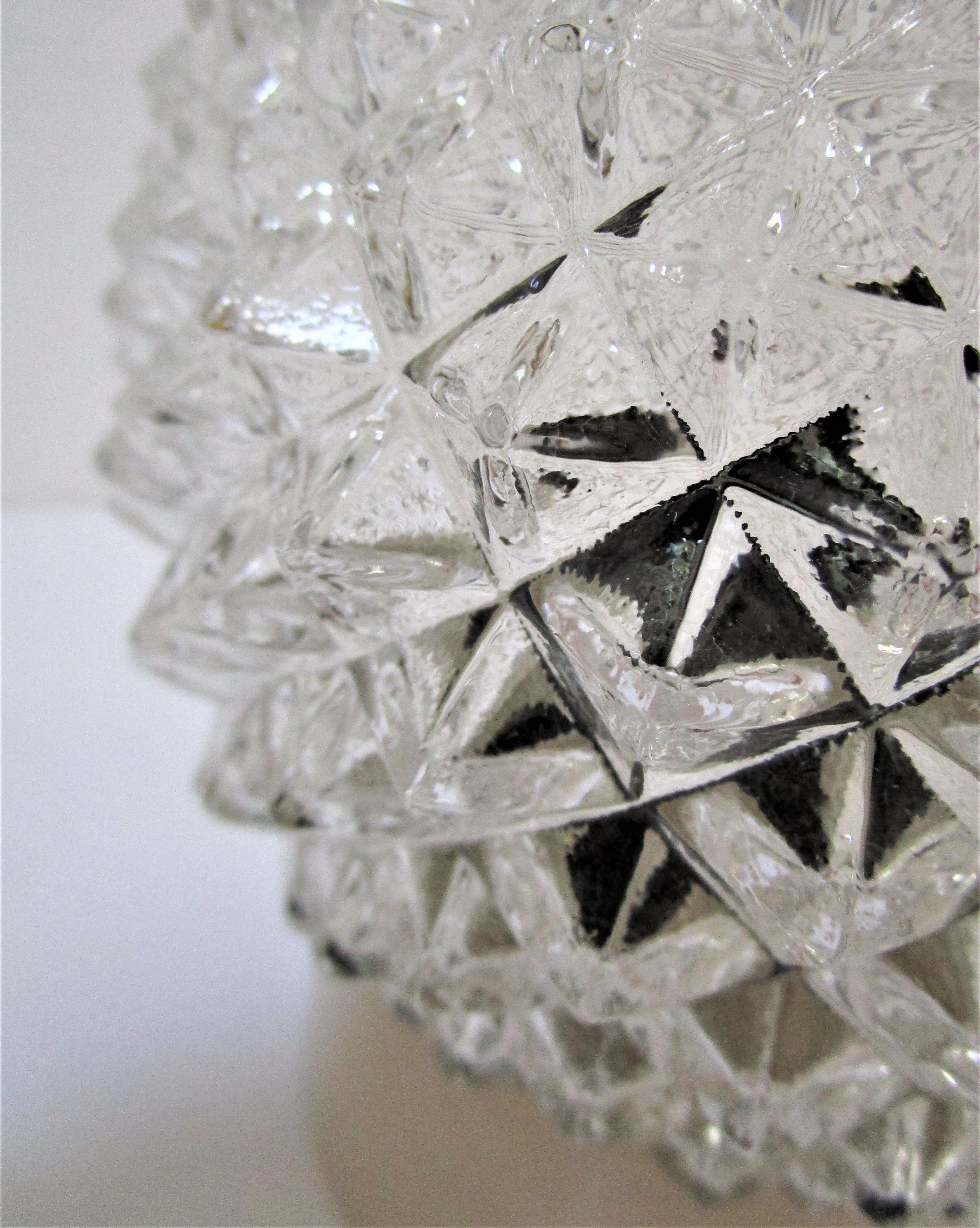 Vintage glass pine cone lamp 1970